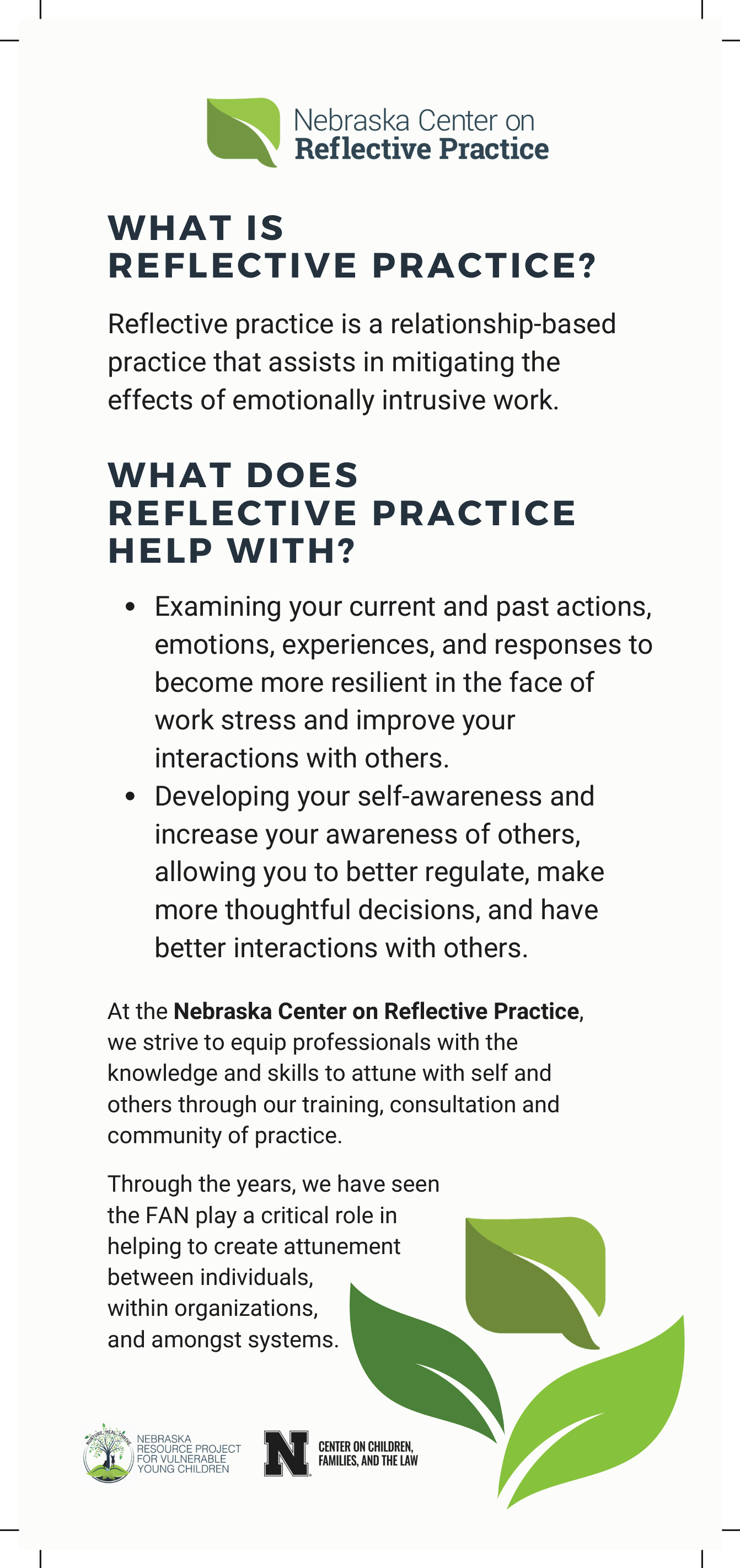 What is Reflective Practice | Nebraska Resource Project for Vulnerable ...